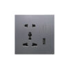 smart usb socket light plug smart light socket grey color