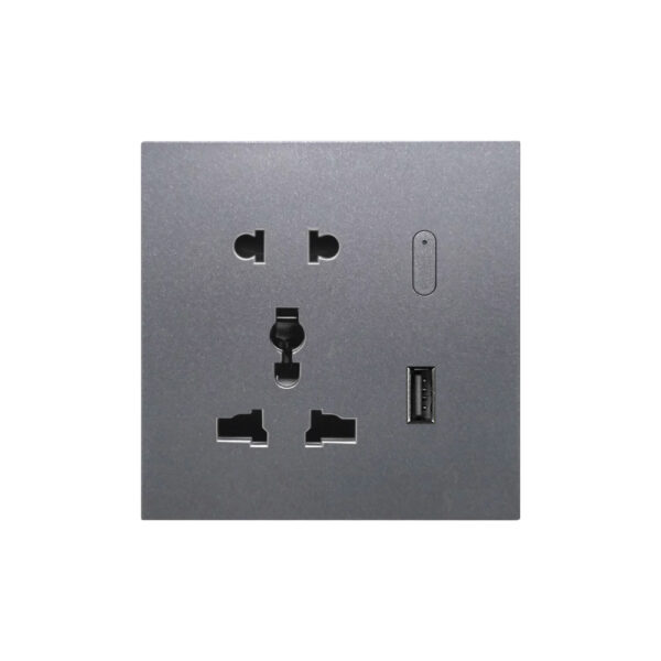 smart usb socket light plug smart light socket grey color